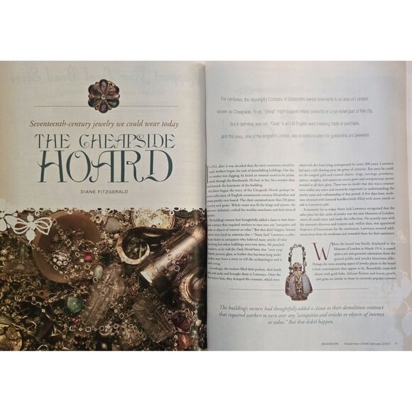 Beadwork Magazine December 2006 January 2007 Embellish A Button Bracelet - Picture 10 of 15